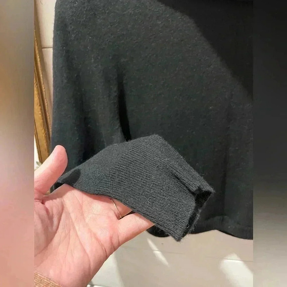 📍MADEWELL ⚠️ Black Wool-Blend Cropped Turtleneck Sweater – Size M - Picture 7 of 7